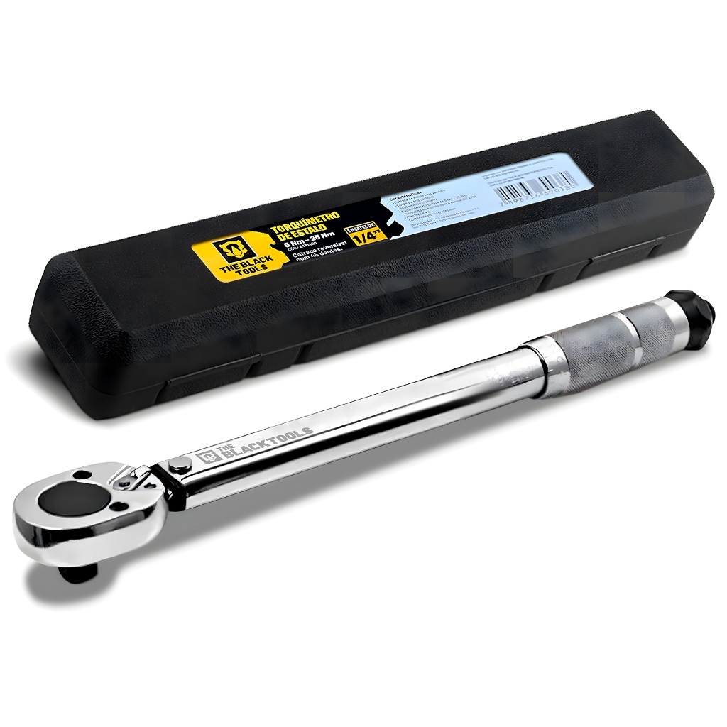 Torquímetro De Estalo 5 - 25 Nm Encaixe 1/4 Btk1400 The Black Tools - Home & Living