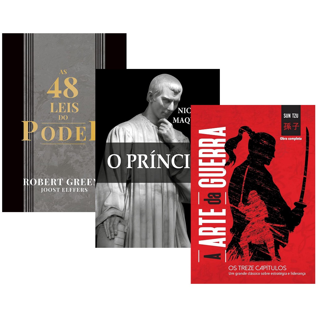 Livro As 48 Leis do Poder + O Príncipe + A Arte da Guerra
