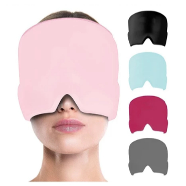 Touca de enxaqueca terapêutica Gel hood ice pack máscara de calor para os olhos touca