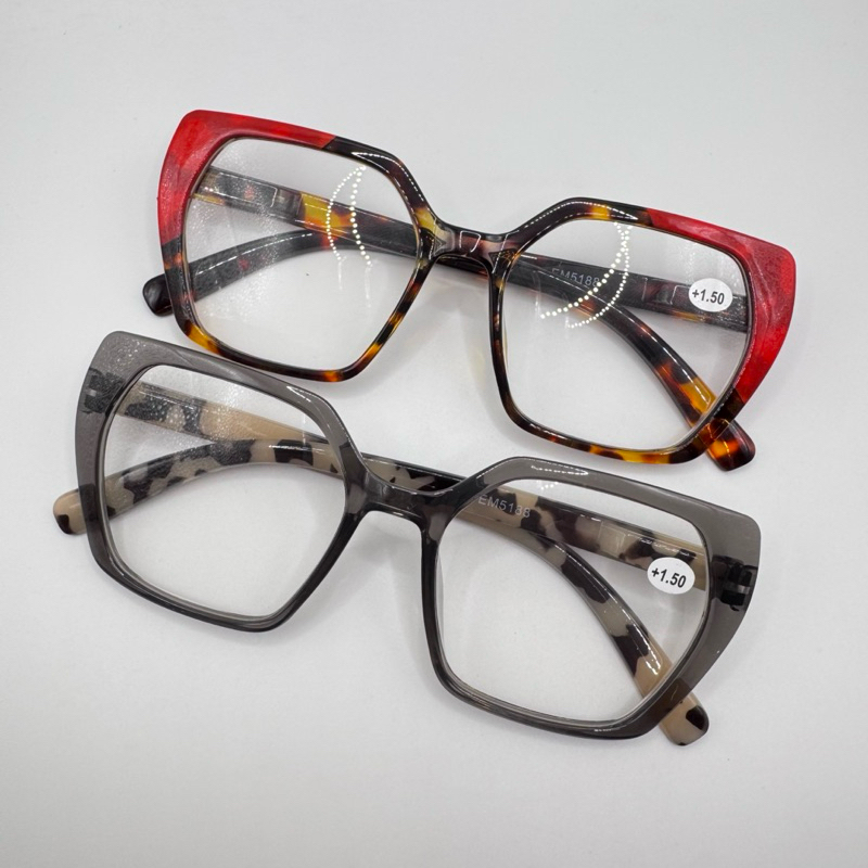 Kit 2 Óculos de Grau para Perto Leitura +1.00 Até +4.00 Modelo Feminino EM5188 em Oferta na Shopee