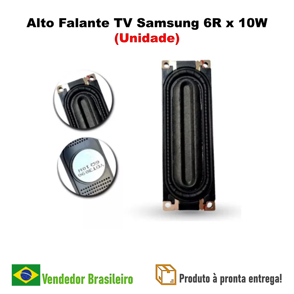 Alto Falante TV Samsung Subwoofer 6R x 10W (80x30mm) UA32C4000P / UN46C5000 - Entre Outros Modelos