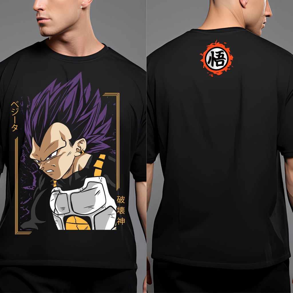 Camiseta Estampa Exclusiva Anime Dragon Ball Super Saiyajin Principe Vegeta Estampa Não Desbota