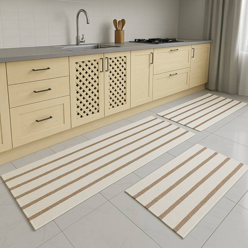 kit jogo de cozinha tapete e passadeira 3 peças