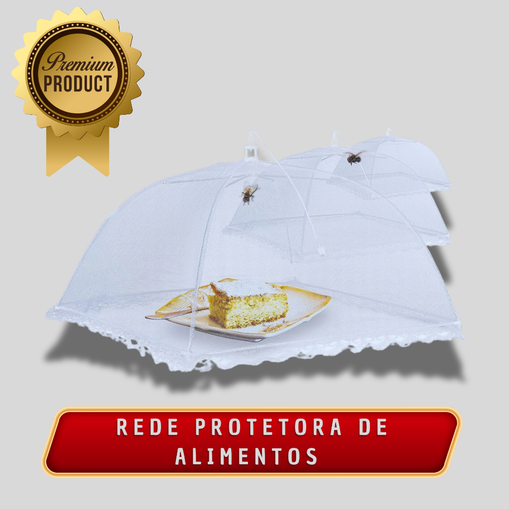 Rede Protetor De Alimentos Guarda Chuva De Tule 40x40 Cm Cozinha utilidades