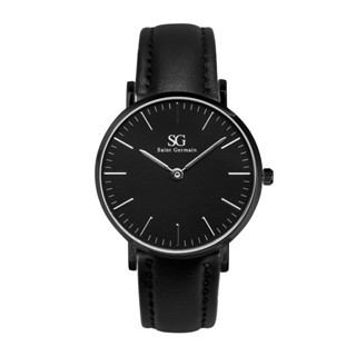 Relógio Masculino Couro Preto Saint Germain - Murray Full Black 40mm Fundo Preto