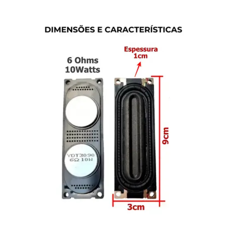 Subwoofer TV Samsung 6R x 10W (90x30mm)  UN32C5000 / UN40C5000 / UN46C5000 - Entre Outros Modelos