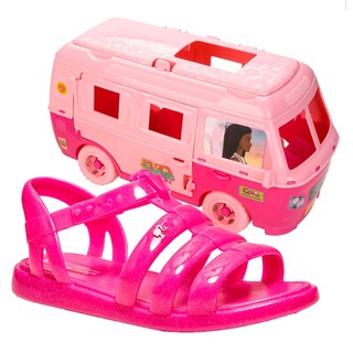 Sandalia Menina Barbie Onibus Road Trip Grendene 23071 em Oferta na Shopee