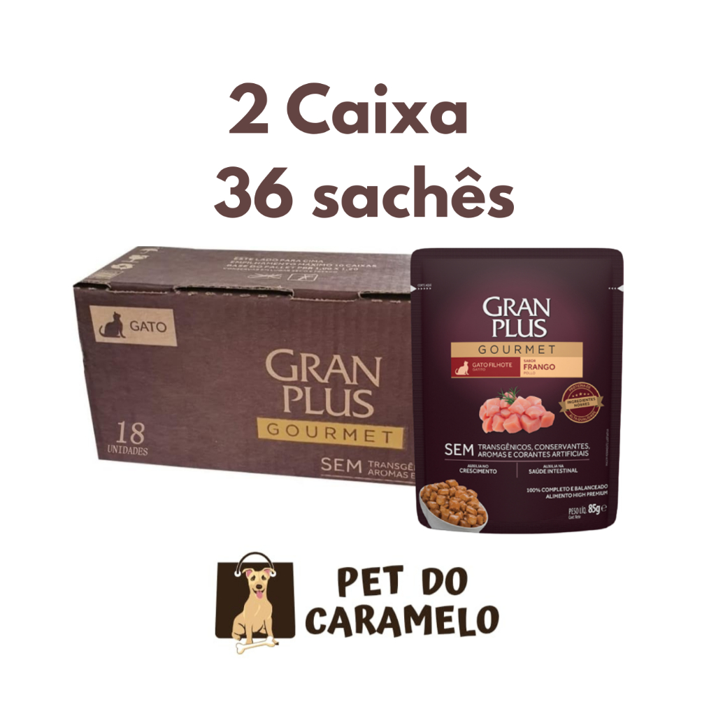Sachê Gran Plus Gato Trato Urinário Frango 85g - 36 Unidades