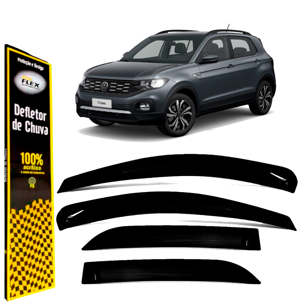 Calha de Chuva T-CROSS 19 a 23 4 Portas em Oferta na Shopee