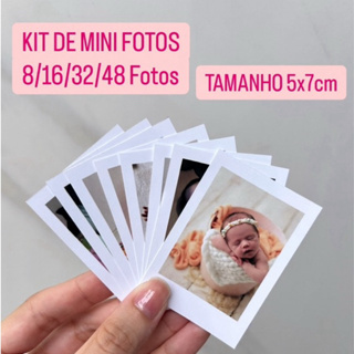 Kit Mini Fotos 5x7cm Papel Fotográfico Brilhoso 180g em Oferta na Shopee