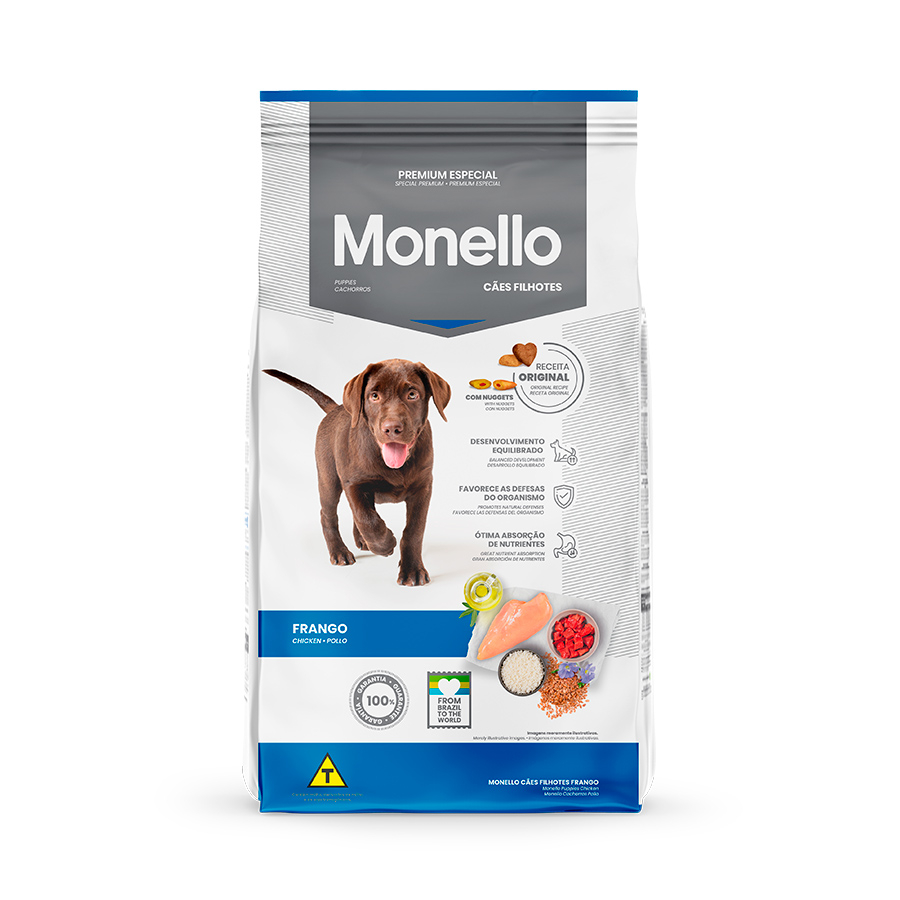 Ração Monello Dog para Cães Filhotes Sabor Frango de 1kg