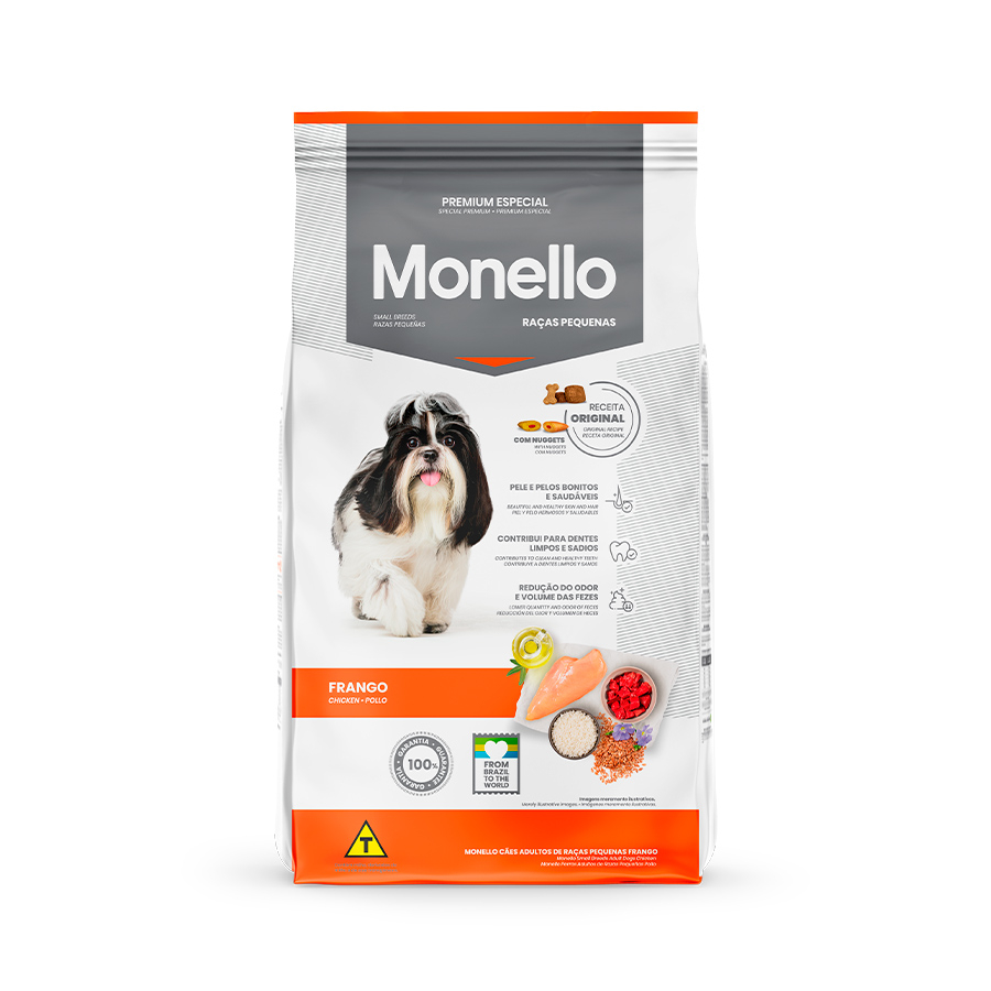 Ração Monello Dog para Cães Raças Pequenas Sabor Frango 1kg em Oferta na Shopee