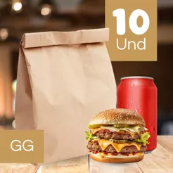 Saco de Papel GG 41x35x21cm - Kraft Delivery - 10 unidades - Rizzo