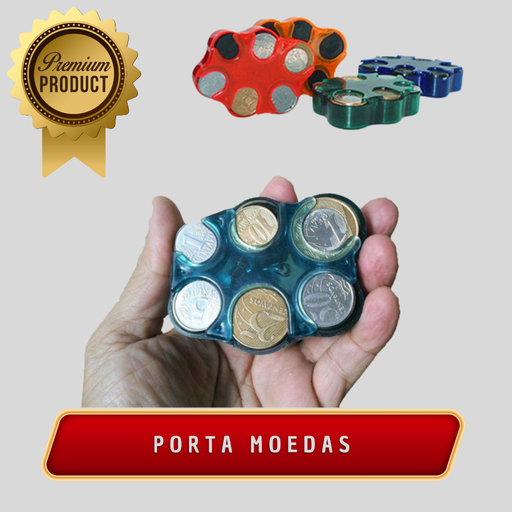 Porta Moedas Estilo Antigo Automátic 6/7 Moedas Cada Valor