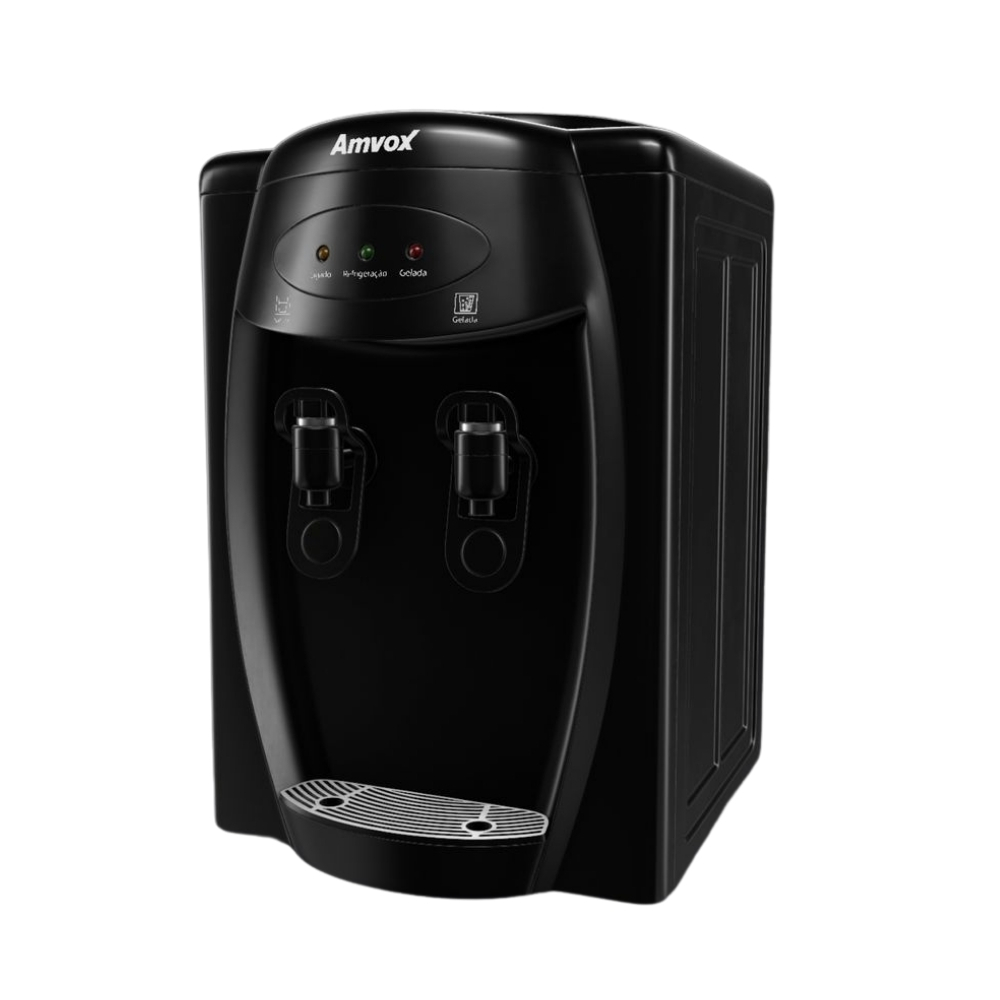Bebedouro de Água De Mesa Com Duas Torneiras Amvox Abb 510 Com Compressor 1.6L
