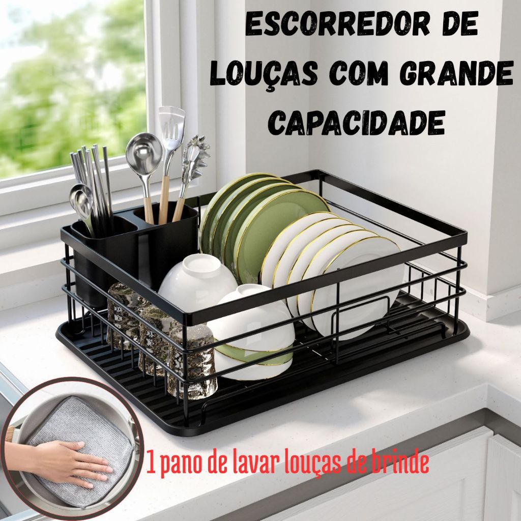 Escorredor de Louça Westing Para Todos as Necessidades Porta Pratos Talheres em Oferta na Shopee