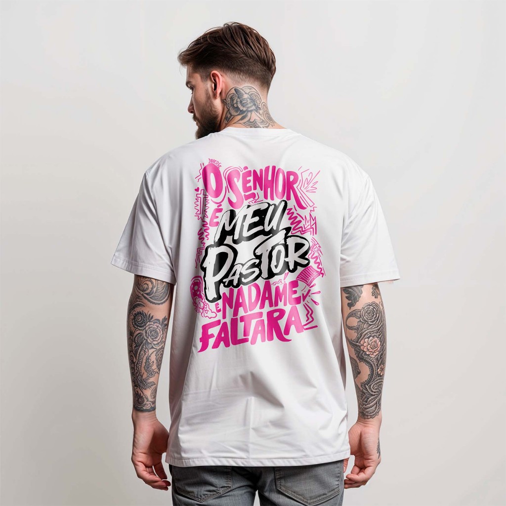 Camiseta Masculina DIVERSE ESTILOS Nada Me Faltara Camisa T-Shirt Manfinity 100% Algodão Street Wear em Oferta na Shopee