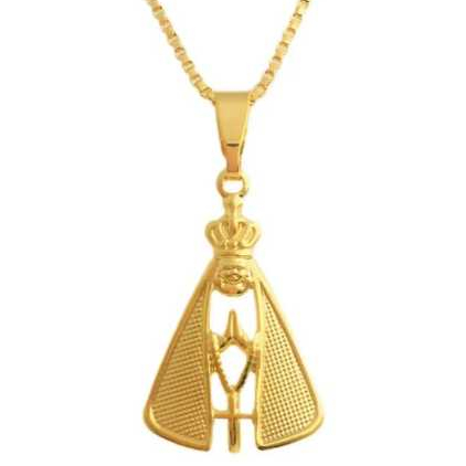 Colar Nossa Senhora Aparecida Folheado A Prata Accesorios Femininos