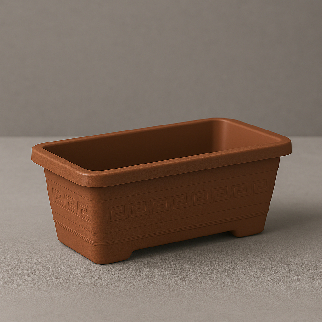 Kit 1, 3 ou 6 Floreira De Plástico 7 Litros Reforçado Conj Vaso Retangular Jardineira Horta Tempero