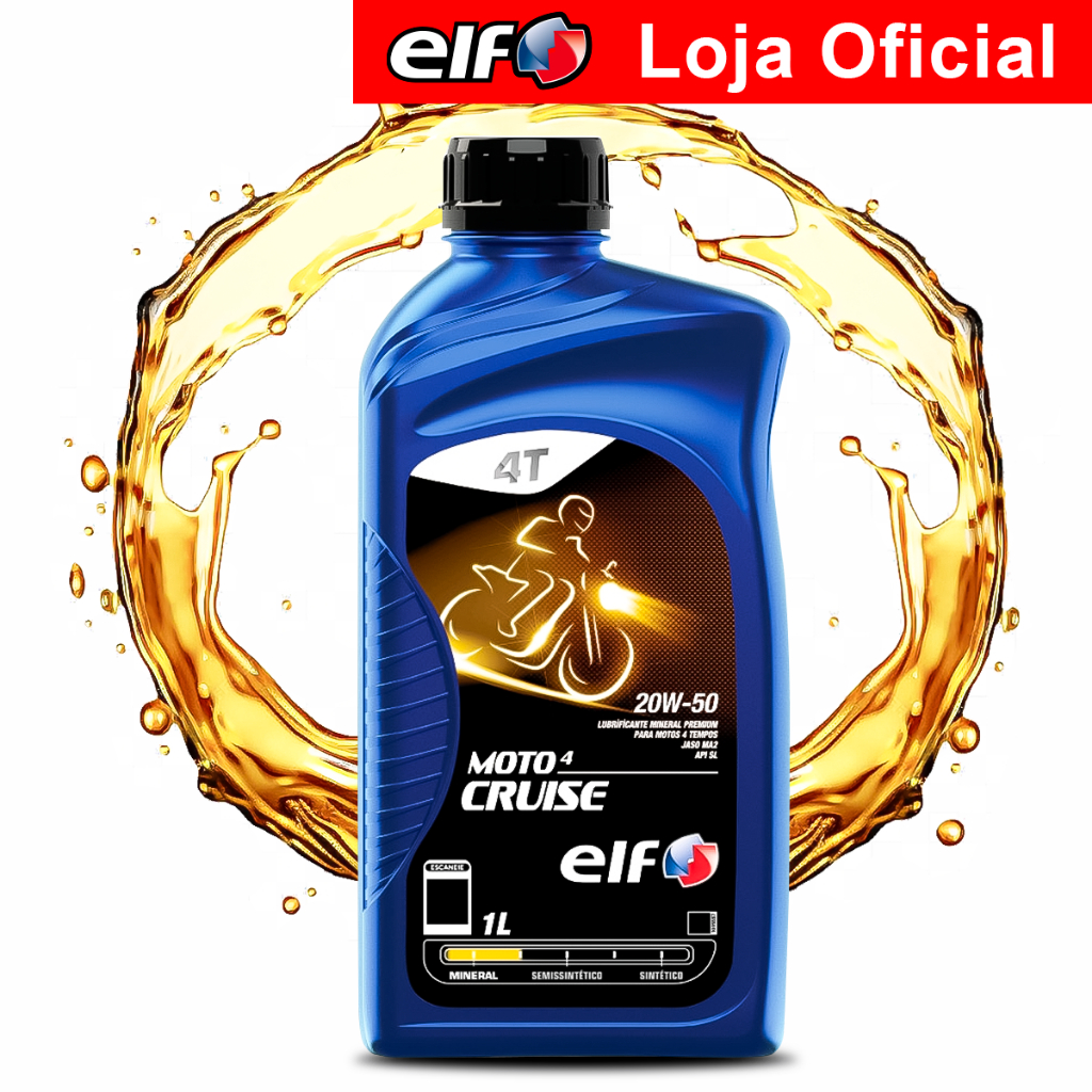 Óleo Mineral elf Moto 4 Cruise 20w-50 em Oferta na Shopee