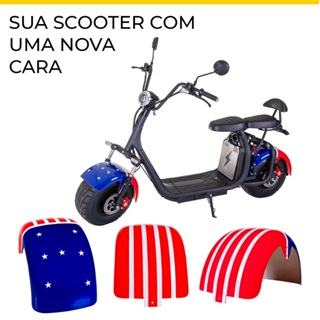 Paralama Traseiro com Tema de Bandeira – Scooter X7, X8, Citycoco e similares em Oferta na Shopee