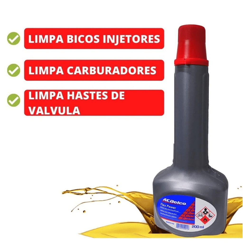 Aditivo Para Combustivel Limpa Bicos Flex Álcool 200ml Universal ACDelco 88905742
