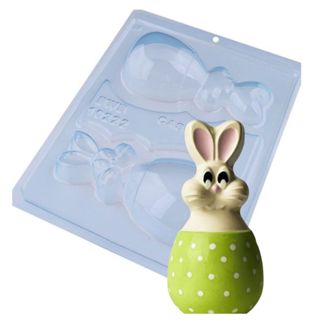 Forma Especial com Silicone Coelho Dentro do Ovo 150g BWB cód. 10222 em Oferta na Shopee