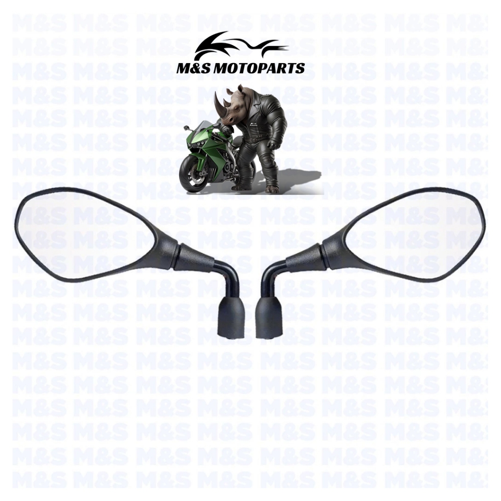Retrovisor Para Fazer, MT-03 - Bmw F800 Haste Curta Rebaixada 90° Convexa Motos Rosca Yamaha - Par