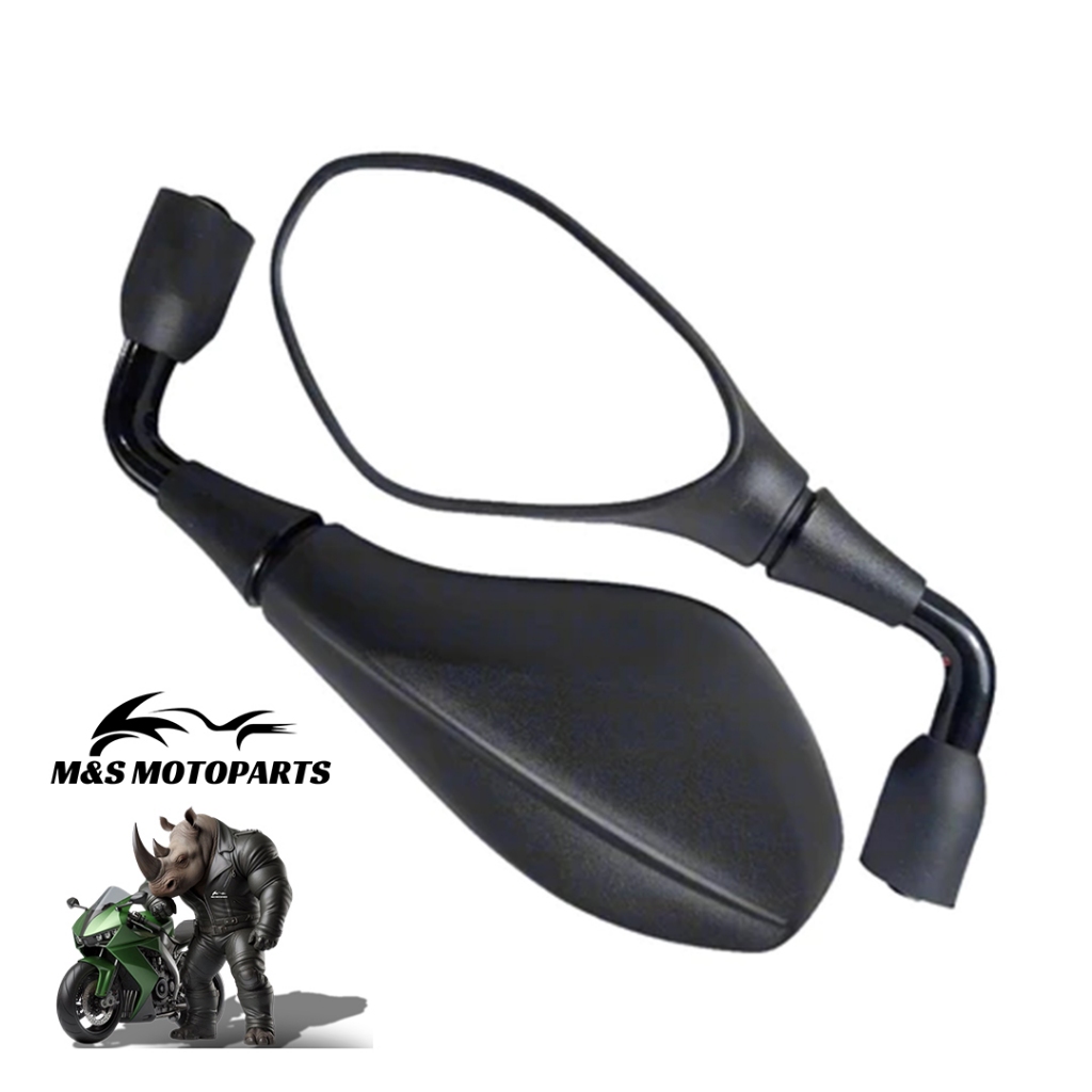 Retrovisor Bmw F800 Haste Curta Rebaixada 90° Convexa Rosca Yamaha - Par