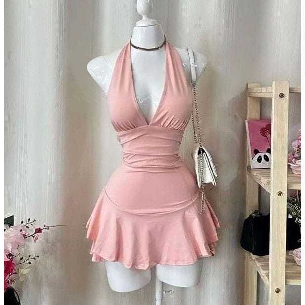 Vestido Curto Suplex Premium Miza Costa Nua Com Babado ( Miza ) em Oferta na Shopee