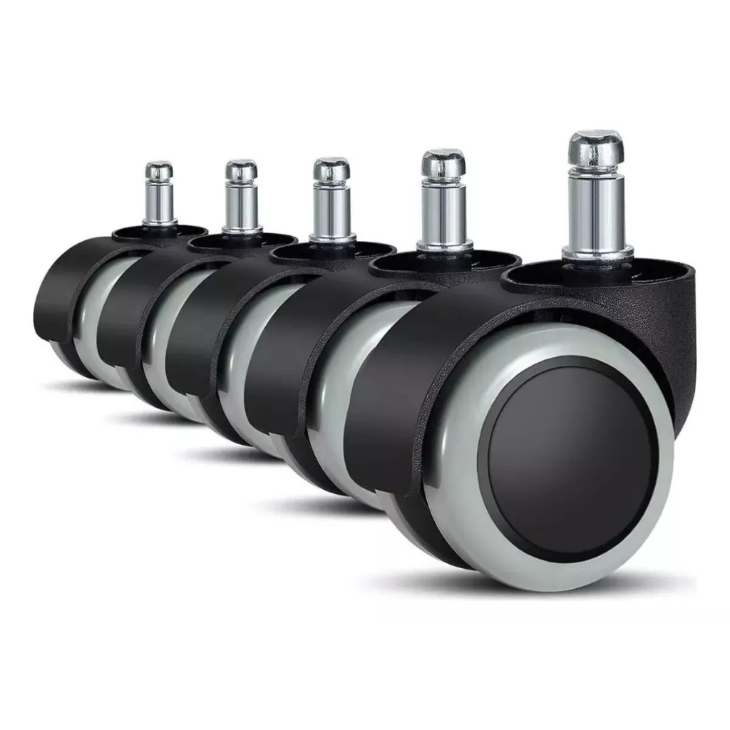 Kit Rodizio 5 Rodinhas Antirrisco E Antirruido Em Pu Rodinha para Cadeira de Rodas Giratória de Escritório Home Office em Oferta na Shopee