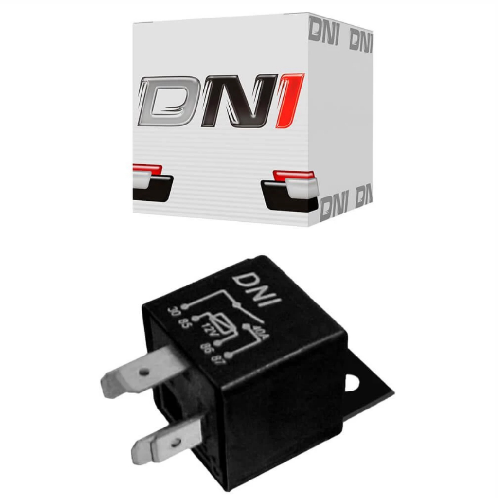 Relé Auxiliar Universal 12V 4 Terminais com Suporte 40A DNI 0102 em Oferta na Shopee