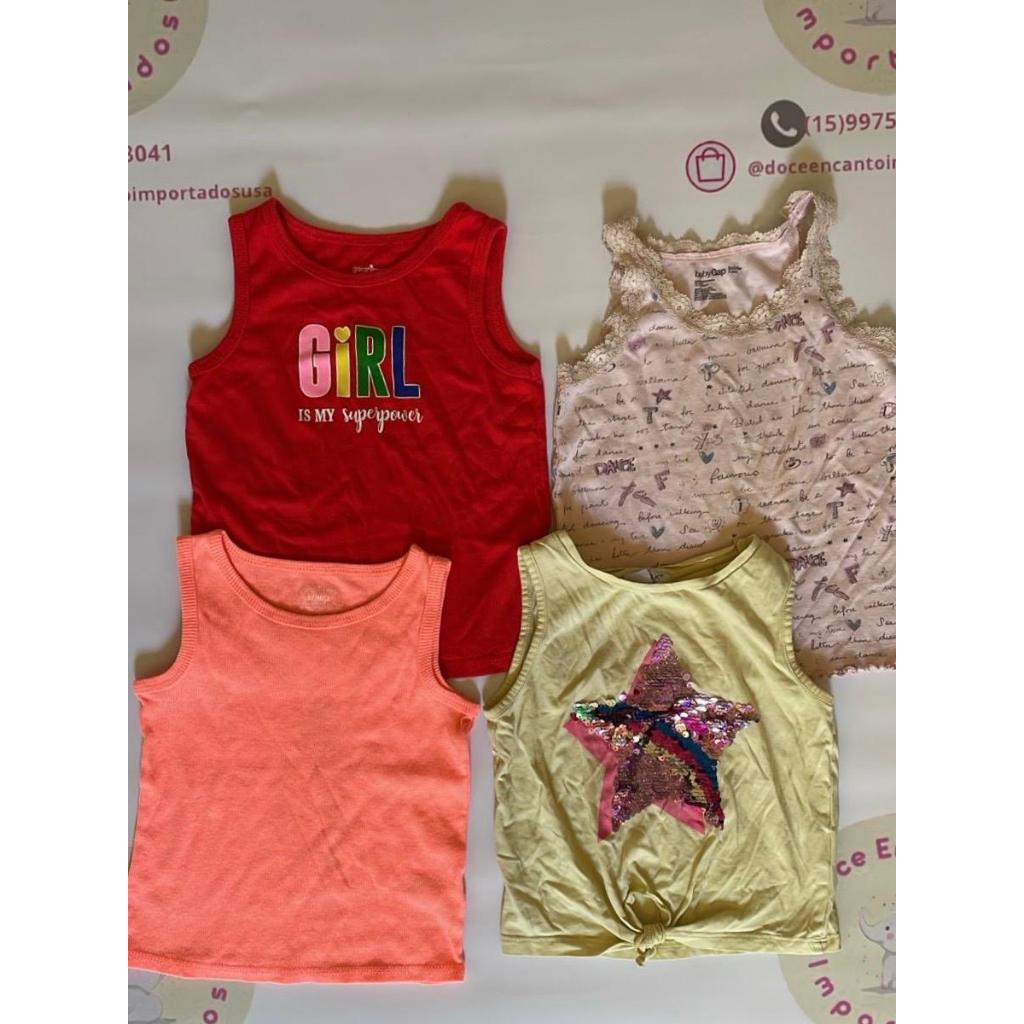 kit 4 regatas Garanimals tamanho 3 anos importadas (desapegos)