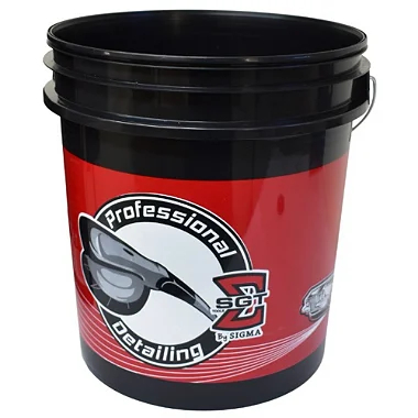 Balde Detailer Preto e Vermelho - Sigma Tools