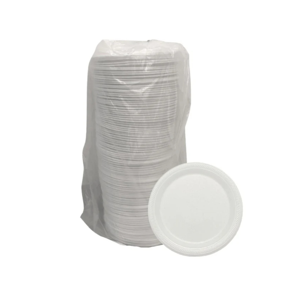 Prato de Isopor Raso 23cm para Refeição Ultratherm com 100 unidades Resistente e Versátil em Oferta na Shopee