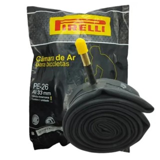 Câmara de Ar Aro 26 Pirelli Bico Grosso 33mm Original Camera para Bicicleta Bike em Oferta na Shopee