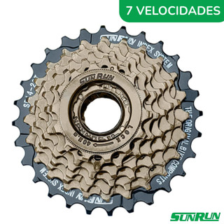 CATRACA RODA LIVRE 7 VELOCIDADES SUNRUN 14-28 DENTES INDEXADA PARA BICICLETA 21V