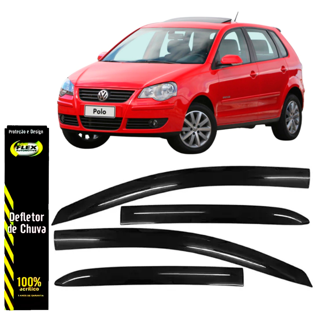 Calha De Chuva Vw Polo Hatch 2002 A 2016 4 Portas em Oferta na Shopee