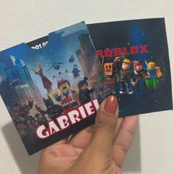 Convite Aniversário Roblox Envelope Roblox Personalizado