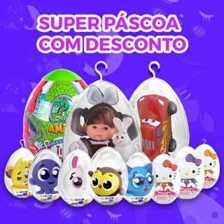 Ovos de Páscoa Acrilico com bonecos e legos Presente Ideal Hello kitty Bolofofos carros Dinosauros em Oferta na Shopee