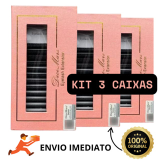 Cílios 4D W Decemars Extensão Volume Egípcio Original 0.07 (Kit 3 Caixas) em Oferta na Shopee