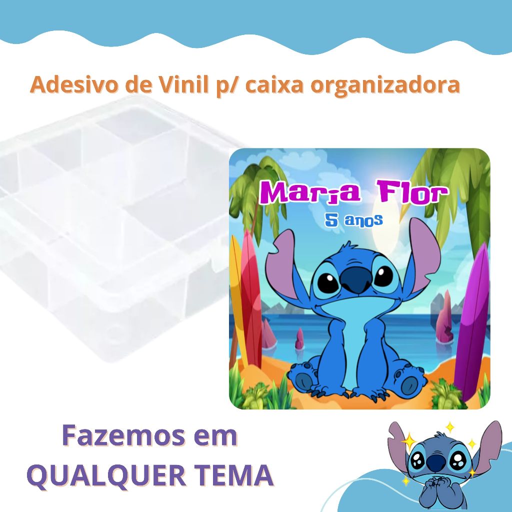 Adesivo para caixa organizado | adesivo de vinil personalizado | qualquer tema - festas