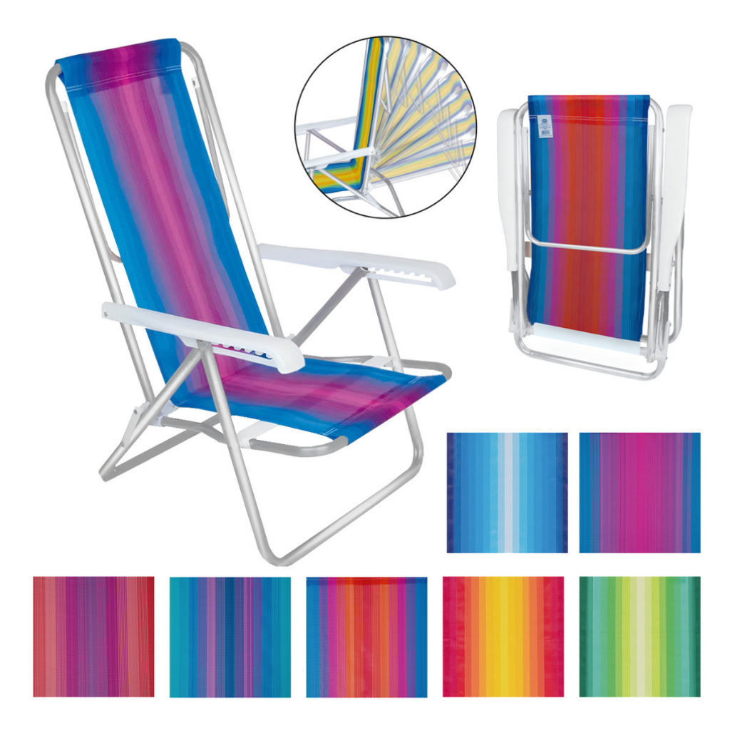 Cadeira de Praia Alumínio Reclinável Mor na Black Friday 2025 | BuscaProdutos