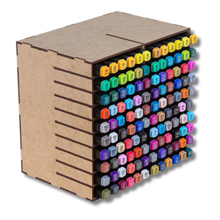 Colméia Para 120 Marcadores Touch Com 18 Compartimentos Organizador De Mesa em Oferta na Shopee