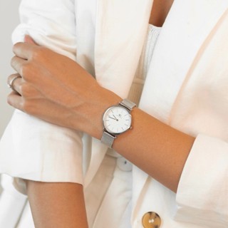 Detalhes do Relógio Feminino Prata Saint Germain Harlem Silver 40mm Fundo Branco