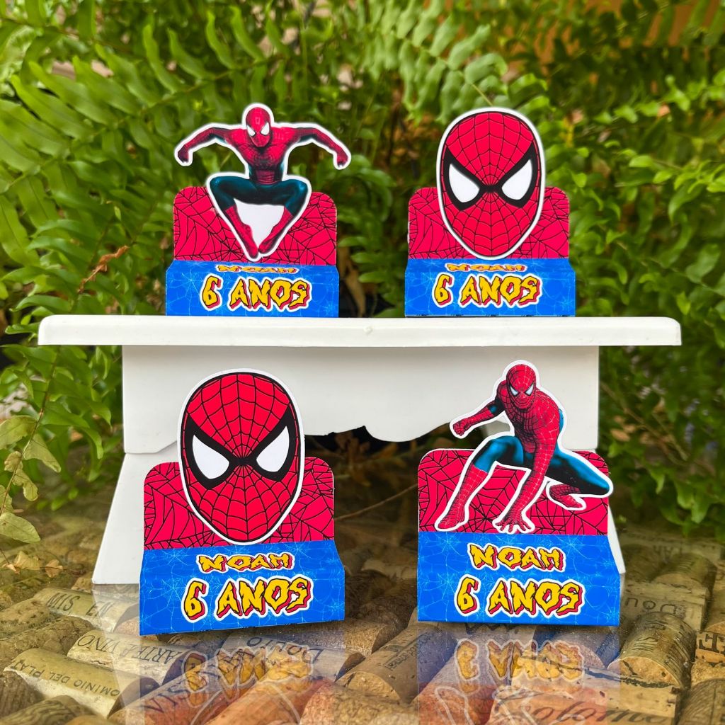 Porta-bis duplo HOMEM ARANHA lembrancinhas para festas