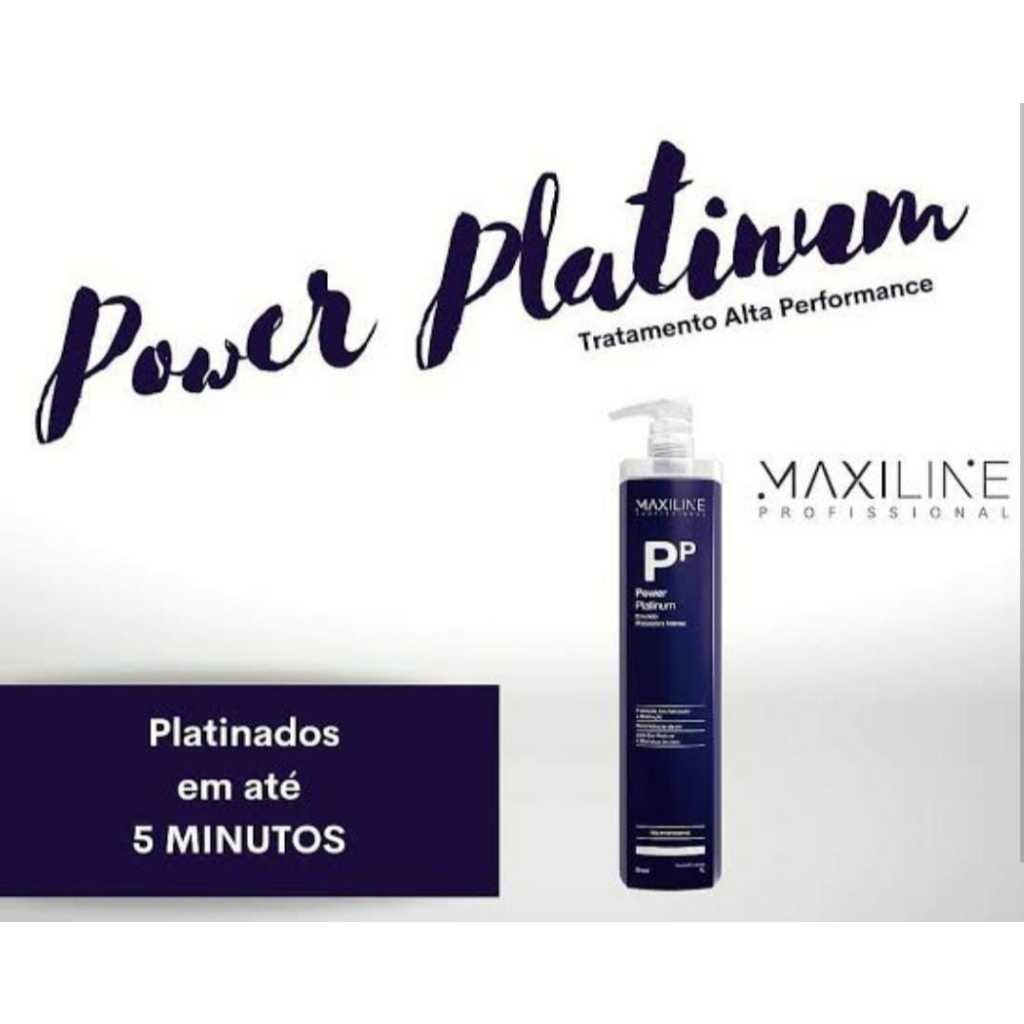 Máscara Matizante Intensa Power Platinum 1L - Maxiline