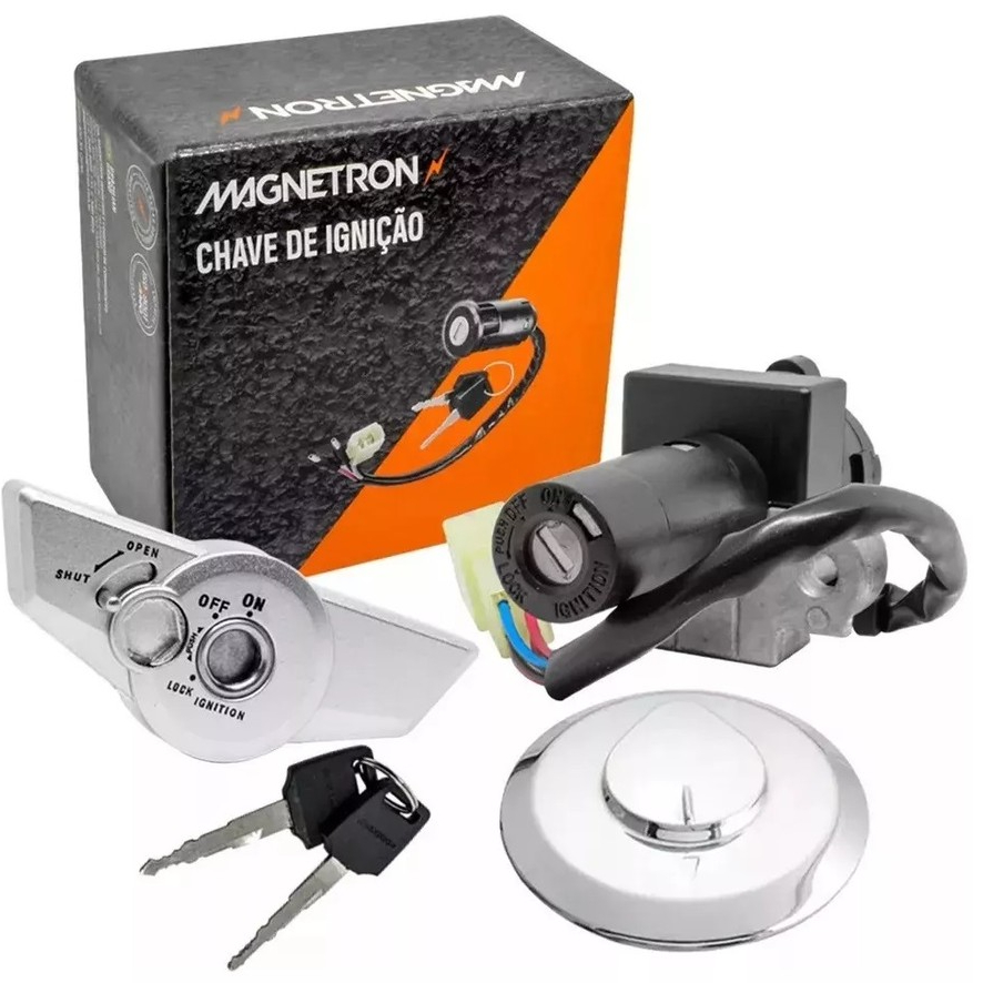 Kit Chave Ignição Cg 150 Titan 2009 2010 2011 2012 2013 3 Pçs — imagem 2 de 2