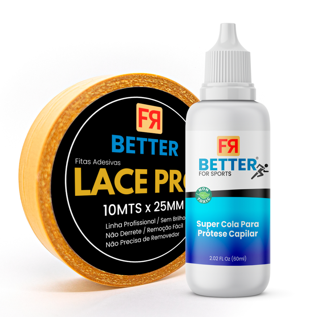 Fita Dupla Face FR Better Lace Pro e Cola Extra Forte para Lace e WIGs Full Laces