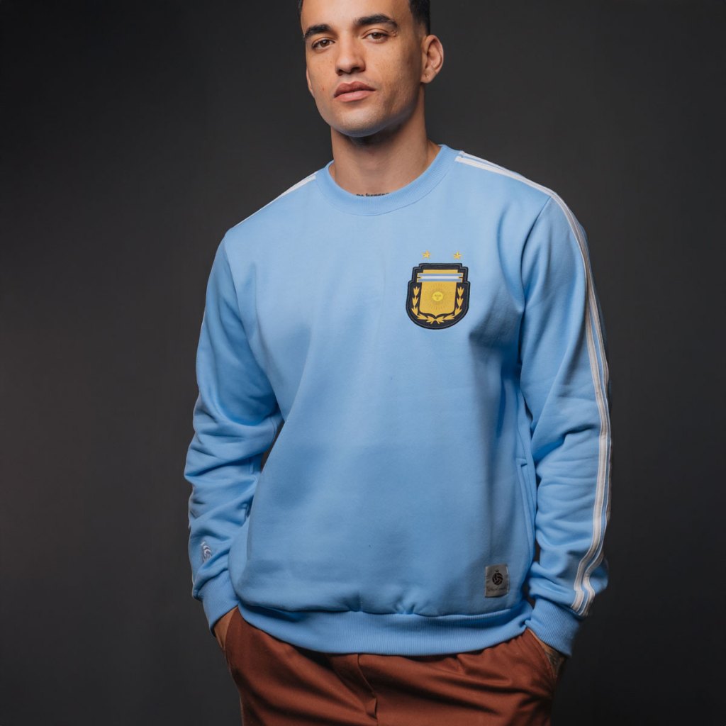 Blusa Moletom Argentina Retrô 1986 Treino Masculino Oficial